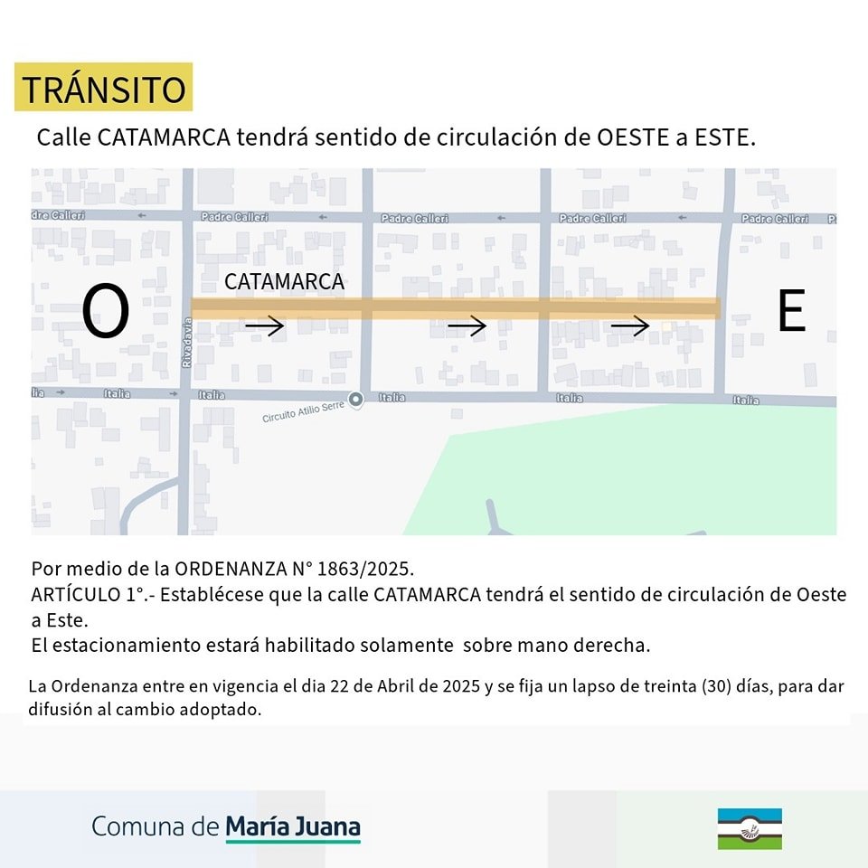 Cambio en el sentido de circulación de calle Catamarca: la Comuna ...